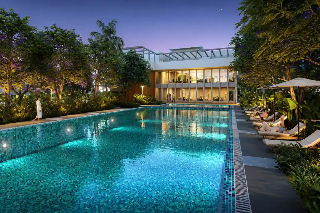Swimming pool at Prestige Thanisandra